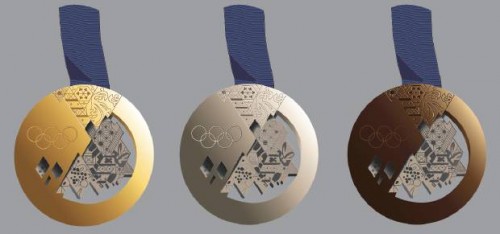 winter Olympic gold silver and bronze medals